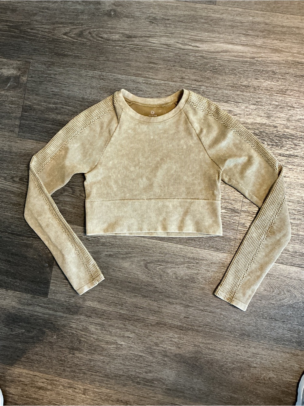 Women’s Cropped Ribbed Top - Beige